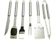 Daxx Stainless Steel 6 piece Barbeque (BBQ) Cooking Grilling Utensil Set
