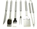 Daxx Stainless Steel 6 piece Barbeque (BBQ) Cooking Grilling Utinsel Set