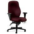 High-Back Task Chair, Pneumatic, 30-1/2"x37"x49", Wine