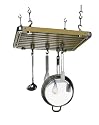 Kitchen Craft Deluxe Multiple Bar Hanging Pot Rack 51cm x 49cm