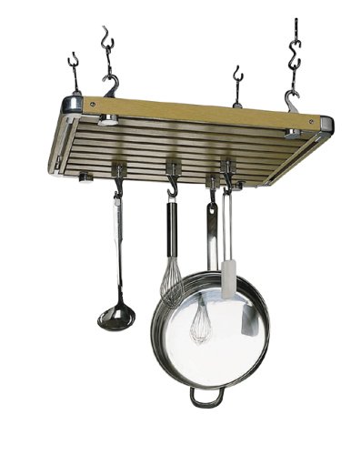Kitchen Craft Deluxe Multiple Bar Hanging Pot Rack 51cm x 49cm