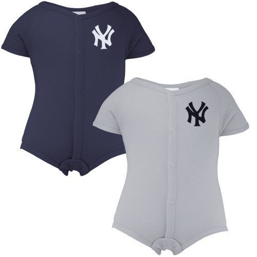 MLB Infant/Toddler Boys' New York Yankees 2 Piece Creeper Set (Navy, 12)