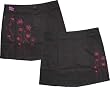 Emily the Strange Black Mini Skirt with Pink Flower Skulls