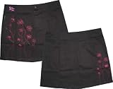 Emily the Strange Black Mini Skirt with Pink Flower Skulls