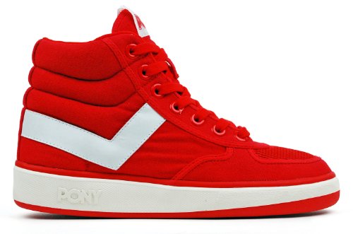 Best Price Men's Pony Slam Dunk Mid Shoe in Red/White/Red