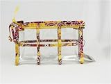 Vera Bradley Transparent Travel Pouch Bali Gold