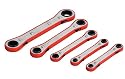 TEKTON 2210 Ratchet Box End Wrench Set, Metric, 5-Piece