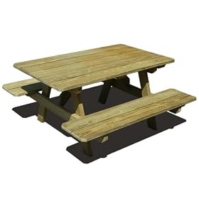 Treated Pine Kid's Picnic Table by The Cedar Store
