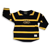 City College by Wes and Willy - Toddler Boys Long Sleeved Striped Tee, Navy, Gold
