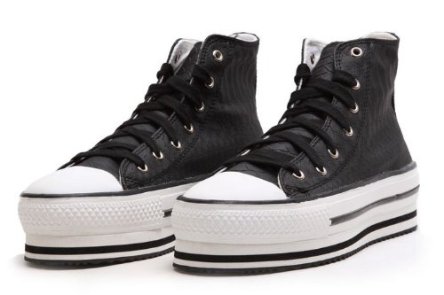 Reneeze W202-S Women's Super Platform High-Top Fashion Sneakers - Black product image
