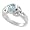 Sterling Silver Celtic Knot Topaz Fashion Ring, 0.00