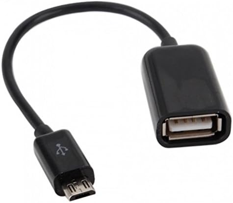 EvoGadgets Micro Usb Otg Connector/Cable For Android Phone - Black 6.4 x 0.7 x 0.4"