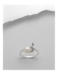 Fresh Water Pearls Ring In 92.5 Sterling Silver