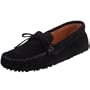 Minnetonka Men's Driving Moc Moccasin,Black Suede,10 M US