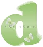 “d” Green Butterfly Alphabet Letter Name Wall Sticker – baby nursery girls room decor baby nursery girls room decor decoration decorations mural stickers bedroom