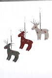 Image of 3 Stück Elche als Weihnachtsbaumanhänger