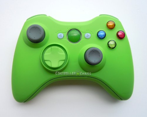 Modded Controller - Adjustable Rapid Fire - XBOX 360 - Lighted Smooth Green