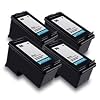4 HP remanufactured #96 Black ink cartridges
