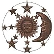 Sun Moon & Stars Metal Wire Wall Hanging Garden Art 20 "