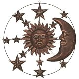 Sun Moon & Stars Metal Wire Wall Hanging Garden Art 20 