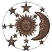 Sun Moon & Stars Metal Wire Wall Hanging Garden Art 20 "