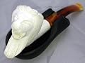 Meerschaum Smoking Pipe - Fearless Lion Design