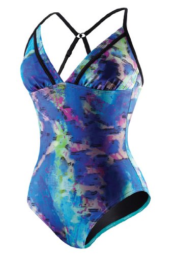 Speedo Techno Tribe Clip Back 1 Piece Female Multi X-Large
