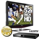 Samsung LN52B630 Touch of Color 52 LCD HDTV and Samsung BD P1600 Blu Ray Player Bundle(FREE SHIPPING)