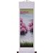 Hand-Painted 50" Oriental Wall Art Scroll - Cranes Among Spring Blossoms With White Border