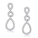 Bling Jewelry Kate Middleton Royal Wedding Teardrop Silver CZ Chandelier Earrings