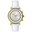 DKNY Women's Chronograph Gold-Tone Stainless Steel and White Leather Watch #NY4526
