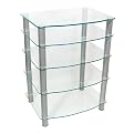5-Shelf Media Component Stand - Clear/ Silver