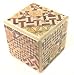 2 Sun Cube Puzzle Coin Box - 2.25 Inch Sq.