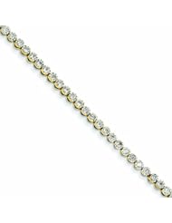 Genuine 14K Yellow Gold Diamond Tennis Bracelet 7 Grams Of Gold 100% Satisfaction Guaranteed.