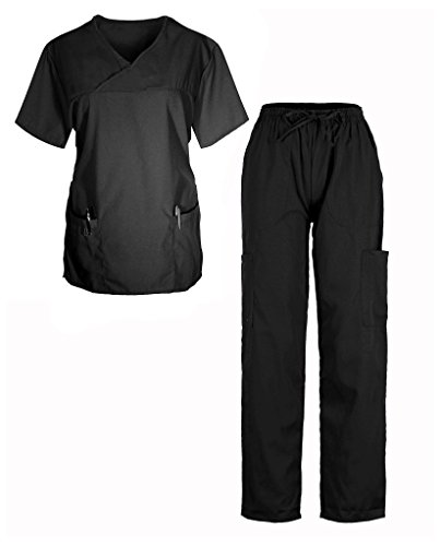 G Med Women's Missy Fit Y Neck Contrast Binding Top and Pants 2PC Set