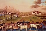 12X16 inch Edward Hicks America Canvas Art Repro The Cornell Farm