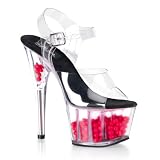 ADORE-708BD ,6 1/2'' Stiletto Heel Neon Bead Filled Platform Slide, by Pleaser USA