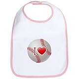Baby Bib Petal Pink I Love Baseball