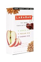 Larabar Bars Variety Pack Of Cherry Pie, Apple Pie, And Pecan Pie, 1.6-Ounce Bars (Pack of 18)