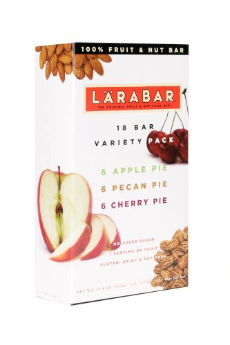 Larabar Bars Variety Pack Of Cherry Pie, Apple Pie, And Pecan Pie, 1.6-Ounce Bars (Pack of 18)