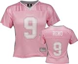 Tony Romo Dallas Cowboys Girls (7-16) Her Shield -Pink/Grey- Replica Jersey