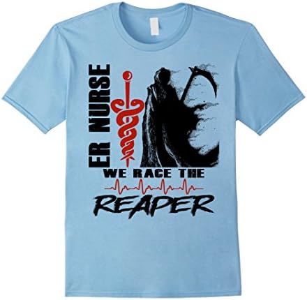 Men's ER NURSE - We Race The Reaper 2XL Baby Blue