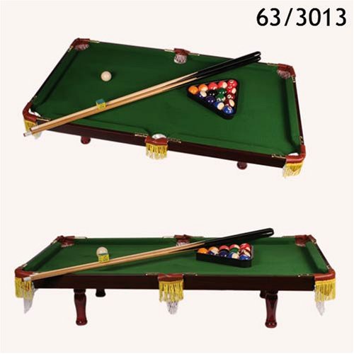Childrens Toyshop  Toys : Tabletop billiard, 90 x 50 cm incl. 2 sticks, balls, triangle & chalk