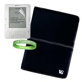 41TIA%2BRFFAL. SL160  Amazon Kindle Accessories Kit for Amazon Kindle 2 Reading Device With A ** VG BLACK ** Kindle 2 Melrose Leather Cover + Kindle 2 Pre Cut Screen Protector + Vangoddy tm, Live * Laugh * Love Wrist Band!!!