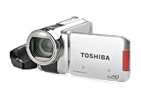 Toshiba Camileo X100 Full-HD Camcorder (SDHC Kartenslots, 10-fach optischer Zoom, 7.6 cm Touch-Screen Display, 4 GB interner Speicher, USB 2.0) silber
