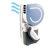 Small Fan & Mini-Air Conditioner: The Original Handy Cooler in Blue. Portable and convenient. Runs on batteries or USB. Cools air up to 30F.