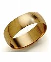9ct Yellow Gold 6mm D Shape Wedding Ring