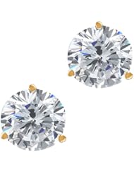 1.50 Ct Round H/I SI1-SI2 Diamond 14K Yellow Gold Stud Earrings