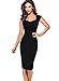 VfEmage Womens Sexy Elegant Summer Casual Party Cocktail Sheath Bodycon Dress 2612 Black M