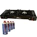 Double Hob Camping Stove Cooker Dual Burner with 4 Gas